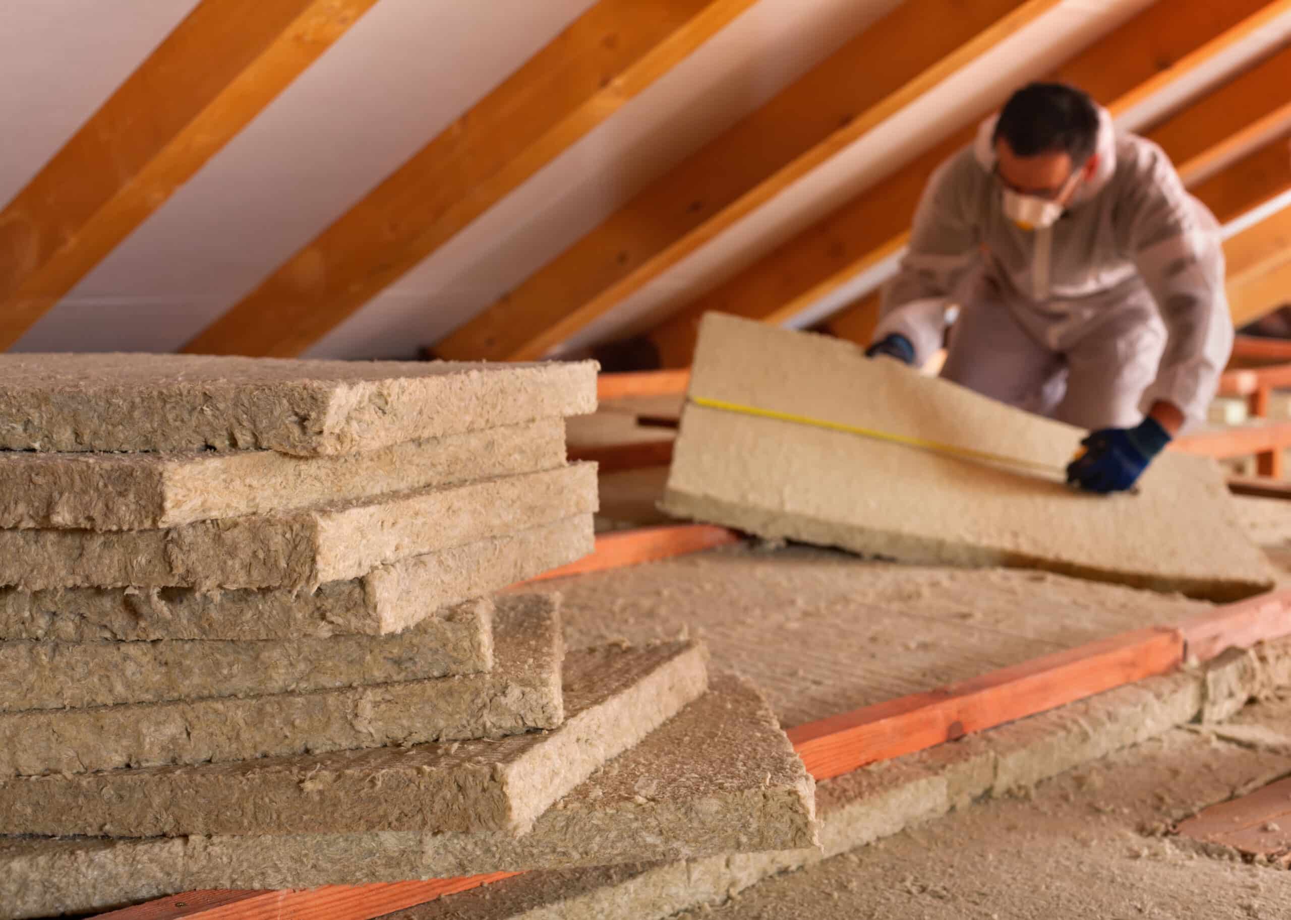 Thermal insulation of a building with mineral wool panels Roof insulation Rigby ID